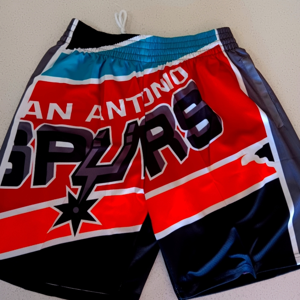 Mitchell & Ness NBA San Antonio Spurs Big Face 2.0 Blownout Shorts